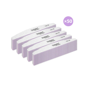 Claresa - Pack de 50 limes à ongles demi-lune 100/180