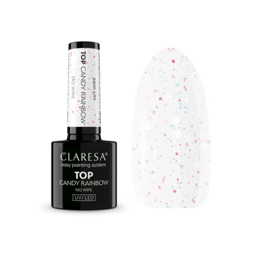 Claresa - Top Coat semi-permanent No Wipe - Candy Rainbow