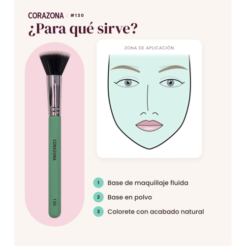 CORAZONA - Pinceau de maquillage polyvalent - 130