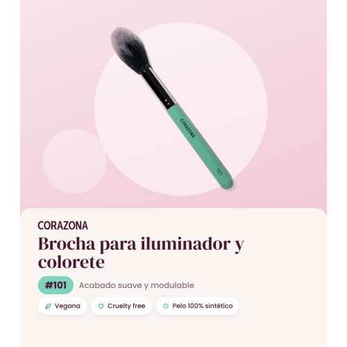 CORAZONA - Pinceau illuminateur et blush - 101