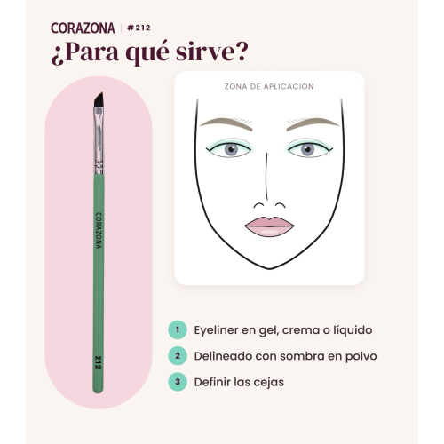 CORAZONA - Goupillon sourcils + Pinceau biseauté - 205