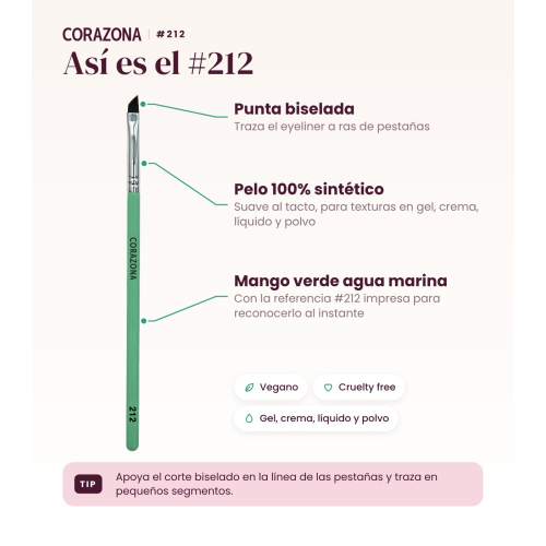 CORAZONA - Goupillon sourcils + Pinceau biseauté - 205