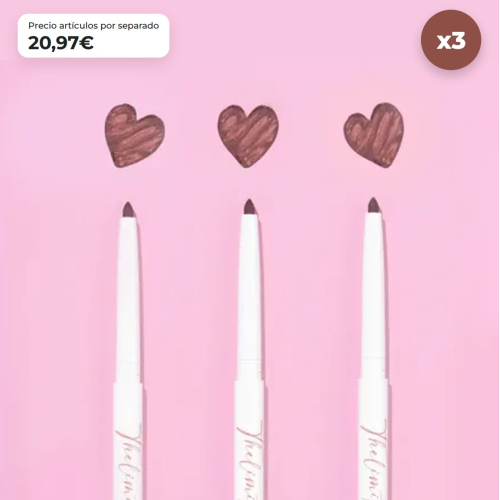 CORAZONA Pack 3 profilateurs Cinnamon Roll The Limit Lip Liner texture crémeuse haute pigmentation fini mat format automatique végan sans cruauté