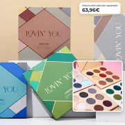 CORAZONA Pack de Paletas de Sombras Total Lovin' You 4 Paletas Veganas et Cruelty Free avec 9 Ombres Chacune en Tons Mate Métallisés et Glitter