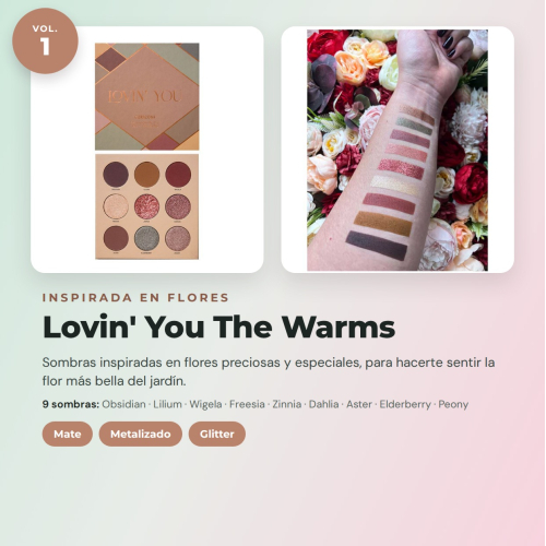 CORAZONA Pack de Paletas de Sombras Total Lovin' You 4 Paletas Veganas et Cruelty Free avec 9 Ombres Chacune en Tons Mate Métallisés et Glitter
