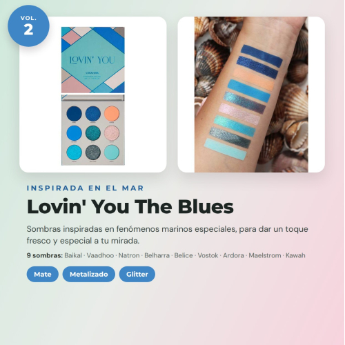 CORAZONA Pack de Paletas de Sombras Total Lovin' You 4 Paletas Veganas et Cruelty Free avec 9 Ombres Chacune en Tons Mate Métallisés et Glitter