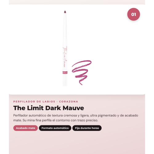 CORAZONA - Pack Trío Labios avec The Limit Dark Mauve, Pure Crystal True Mauve et Gloss Up Icy Kiss