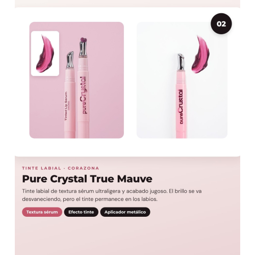 CORAZONA - Pack Trío Labios avec The Limit Dark Mauve, Pure Crystal True Mauve et Gloss Up Icy Kiss