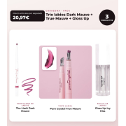 CORAZONA - Pack Trío Labios avec The Limit Dark Mauve, Pure Crystal True Mauve et Gloss Up Icy Kiss