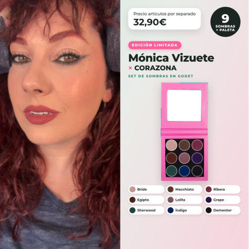 CORAZONA - Palette de fards à paupières personnalisée Monica Vizuete