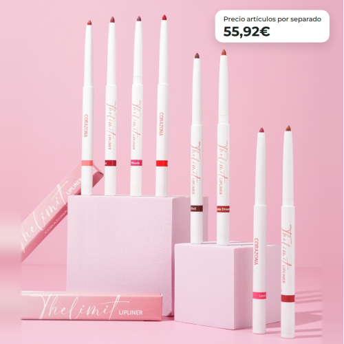CORAZONA The Limit Full Set | 8 Profilers à Lèvres Ultrapigmentés avec Texture Crémeuse et Fini Mat Cruelty Free Vegan