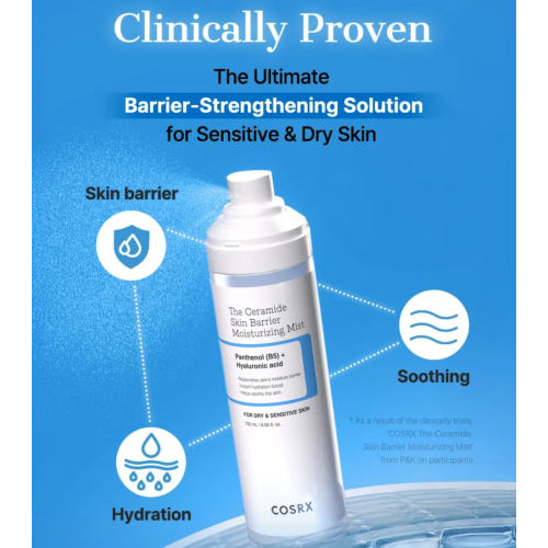 COSRX - Brume hydratante pour le visage The Ceramide Skin Barrier