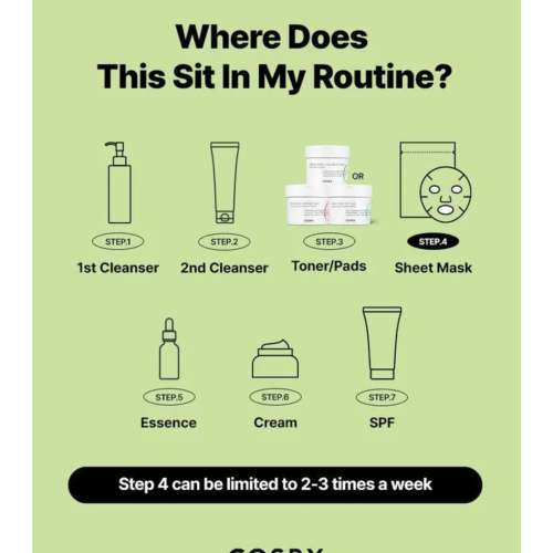 COSRX - Tonique visage apaisant vert au format pads