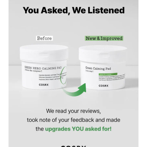 COSRX - Tonique visage apaisant vert au format pads