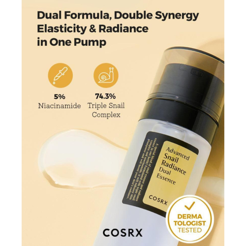 COSRX - Essence éclaircissante Advanced Snail Radiance Dual Essence
