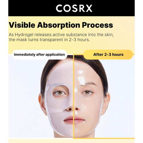 COSRX - Pack de 3 masques faciaux Advanced Snail Mucin Glass Glow