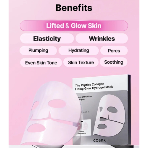 COSRX - Lot de 3 masques pour le visage The Peptide Collagen Lifting Glow