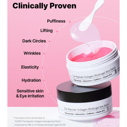 COSRX - Patchs oculaires hydrogel The Peptide Collagen