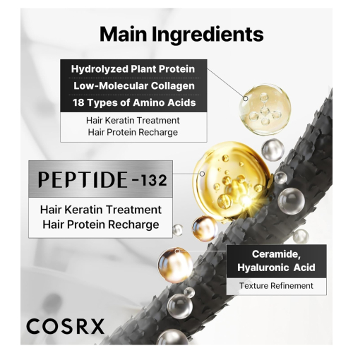 COSRX - *Peptide-132* - Traitement réparateur Ultra Perfect Hair Bonding