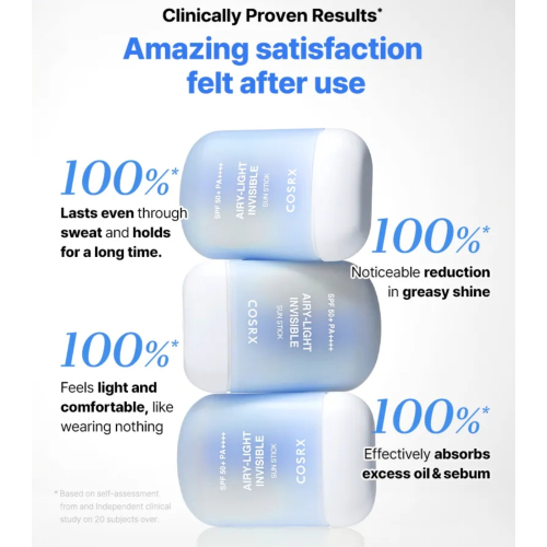 COSRX - Stick solaire visage Airy-Light Invisible SPF50 PA++++