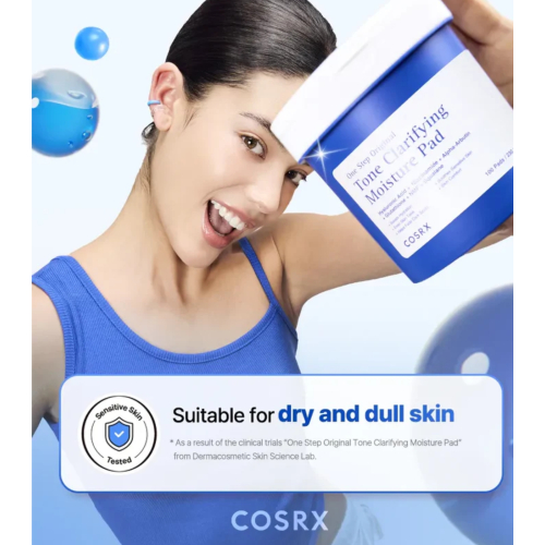 COSRX - Disques toniques hydratants pour le visage One Step Original Tone Clarifying