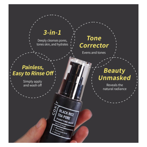 COXIR - Masque Facial Purifiant Black Rise Txa Pore
