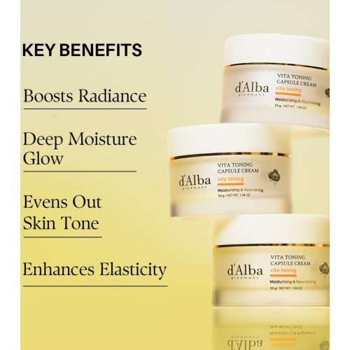 D'Alba - Crème faciale illuminatrice Vita Toning Capsule