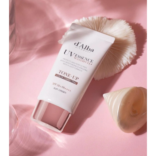 D'Alba - Crème solaire visage Tone-Up Pink Correcting SPF50+ PA++++