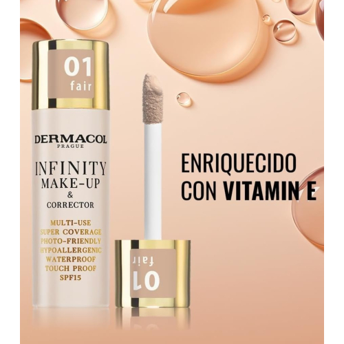 Dermacol - Fond de teint et correcteur 2 en 1 Infinity - 01: Fair