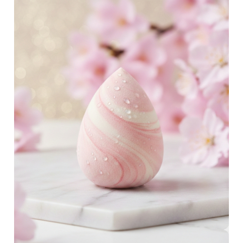 Diana Piriz Cosmetics - Éponge à maquillage Pink Sakura + Étui ventilé