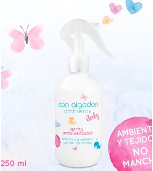 Don Algodon - Spray désodorisant pour la maison et les tissus - Baby