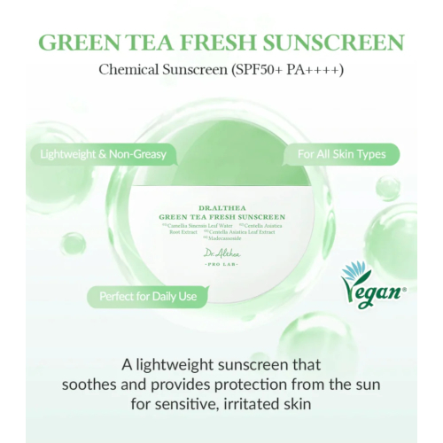 Dr. Althea - Crème solaire Green Tea Fresh SPF50+ PA++++