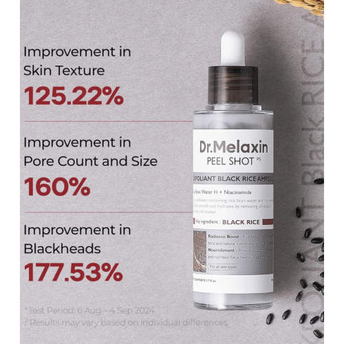 Dr.Melaxin - *Peel Shot* - Ampoule exfoliante Peel Shot Black Rice