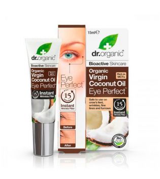 Dr Organic - Contour des yeux avec de l'huile de noix de coco vierge biologique