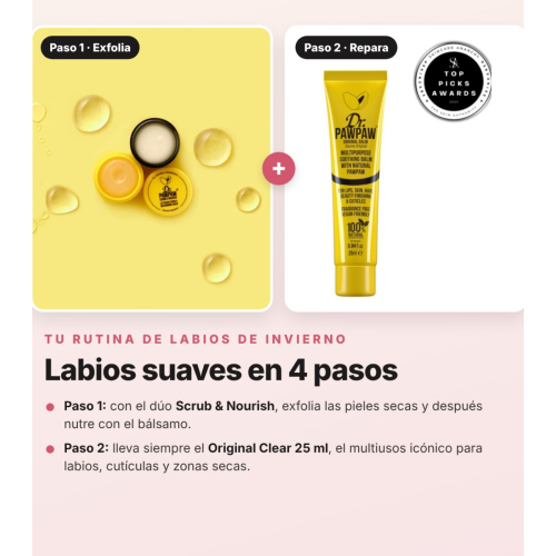 Dr. PAWPAW - Pack Kit Hiver Lèvres 5 Produits | Duo Exfoliant Scrub & Nourish, Baume Original Clear, Masque Overnight, Cloud Balm et Baume à Lèvres Nourrissant