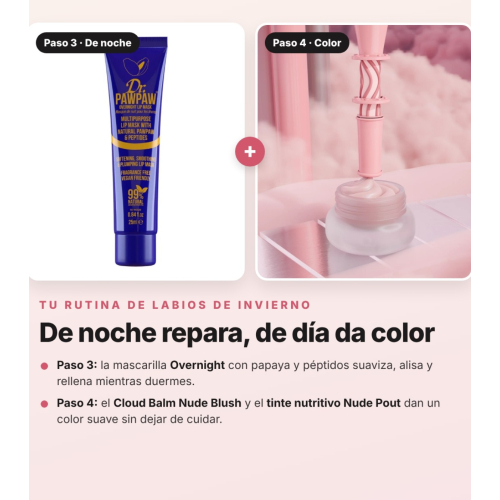 Dr. PAWPAW - Pack Kit Hiver Lèvres 5 Produits | Duo Exfoliant Scrub & Nourish, Baume Original Clear, Masque Overnight, Cloud Balm et Baume à Lèvres Nourrissant