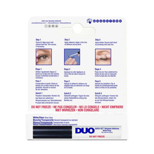 DUO - Adhésif pour les cils Quick-Set Striplash - Blanche/Transparente