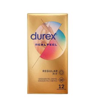 Durex - Préservatifs à sensation peau à peau Real Feel - 12 unités