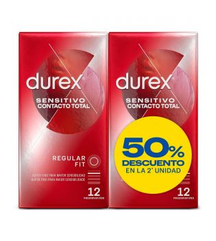 Durex - Préservatifs Total Contact Sensitive - 2 x 12 unités