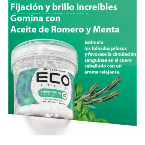 Eco Styler - Gel fixateur et coiffant pour tous types de cheveux - Rosemary Mint Oil 236ml