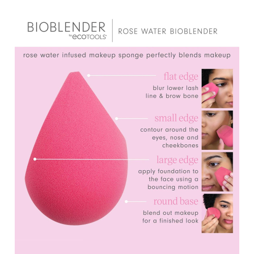 Ecotools - *Bioblender* - Éponge de maquillage à l'eau de rose
