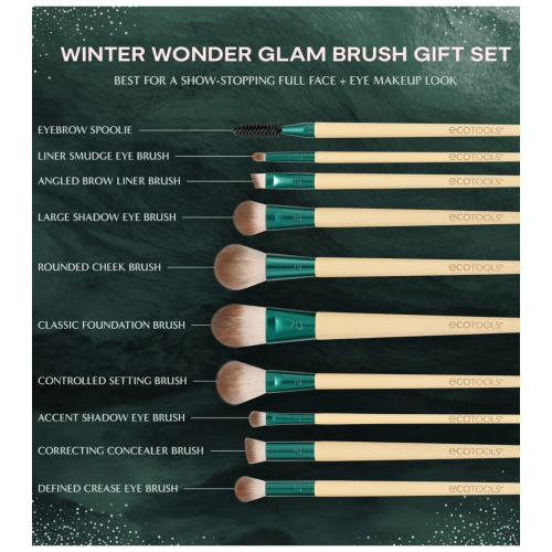 Ecotools - *Holidays* - Lot de 10 pinceaux Winter Wonder Glam