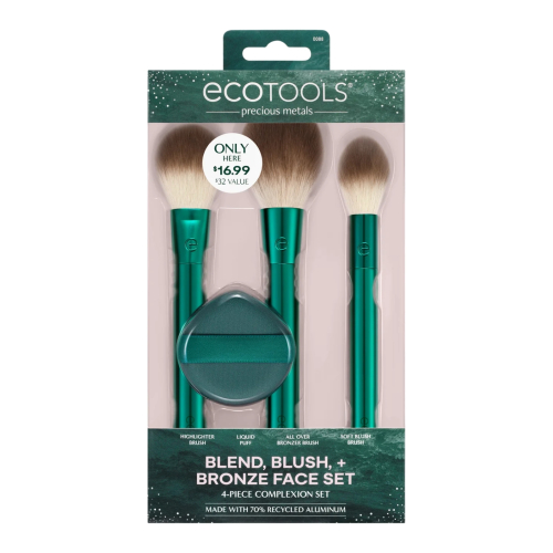 Ecotools - *Holidays* - Ensemble de pinceaux Blend, Blush, + Bronze Face Set