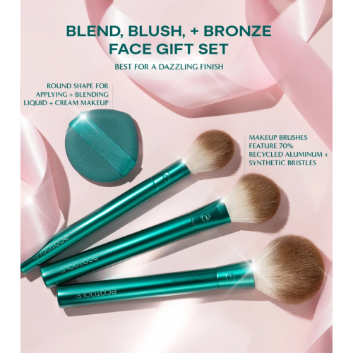 Ecotools - *Holidays* - Ensemble de pinceaux Blend, Blush, + Bronze Face Set