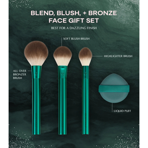 Ecotools - *Holidays* - Ensemble de pinceaux Blend, Blush, + Bronze Face Set
