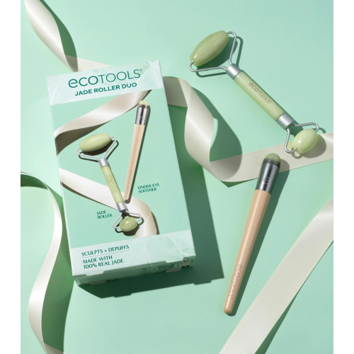 Ecotools - *Holidays* - Coffret rouleau visage et rouleau contour des yeux Jade Roller Duo