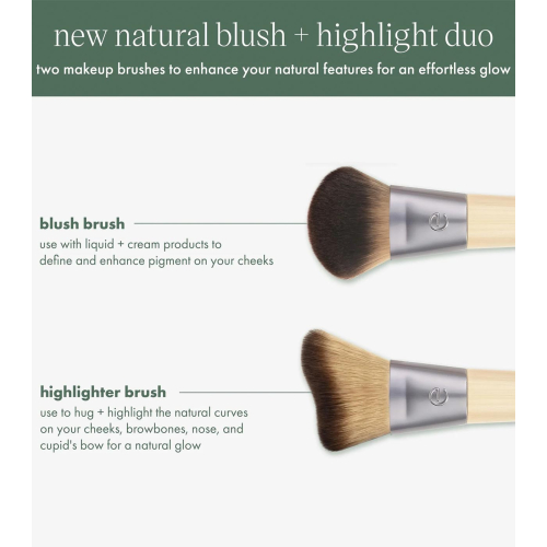Ecotools - *New Natural* - Coffret de pinceaux Blush & Highlight Duo