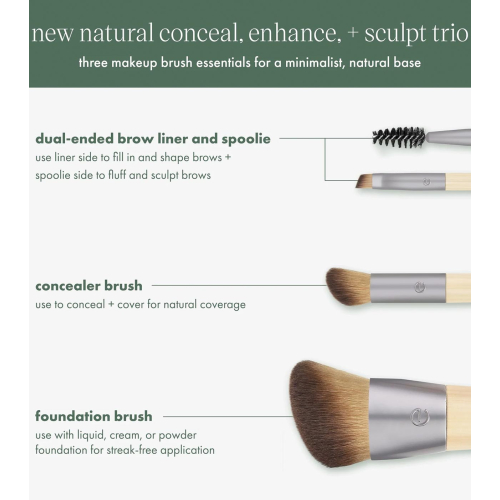 Ecotools - *New Natural* - Ensemble de pinceaux Conceal, Enhance & Sculpt Trio