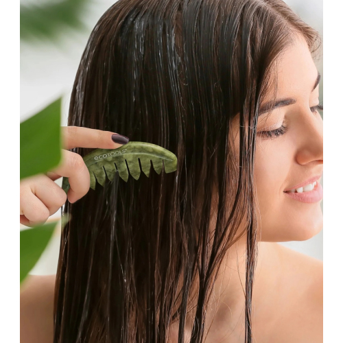 Ecotools - Peigne Gua Sha pour le cuir chevelu Jade