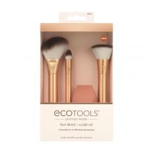 Ecotools - *Precious Metals* - Set de 3 pinceaux + Eponge